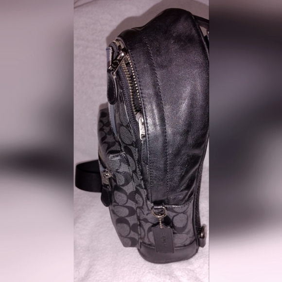 Coach Original West Pack In Signature Canvas With Varsity Stripe Backpack Sling - Picture 5 of 8